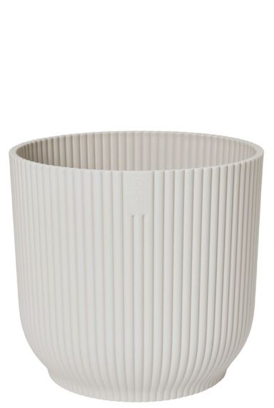Pot de fleurs blanc 25/23/20 cm, pot à herbes en plastique avec